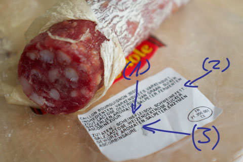 Salami mit "Sheinefleisch" und Aromaten